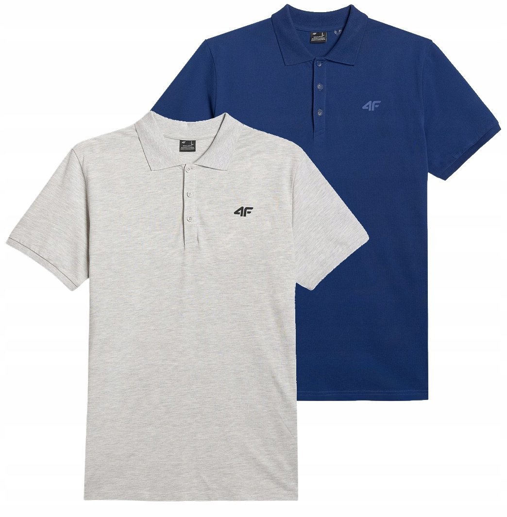 Komplet koszulek polo 4F polówka męska 2-pak PTSM366 031S+27M XXL