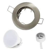 Żarówki LED - LED Line® Reflektor wpuszczany GU10 Ø65mm otwór wiercony aluminium z GU10 5W neutralny biały 350 lumen żarówka LED satyna okrągła - miniaturka - grafika 1