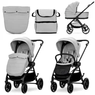 Wózki dziecięce - WÓZEK 2W1 SPACERÓWKA Z GONDOLĄ DUŻE KOŁA AKCESORIA W ZESTAWIE LORELLI - miniaturka - grafika 1