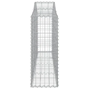 VIDAXL Kosze gabionowe, 7 szt, 200x30x80/100 cm, galwanizowane żelazo - Ogrodzenia - miniaturka - grafika 6