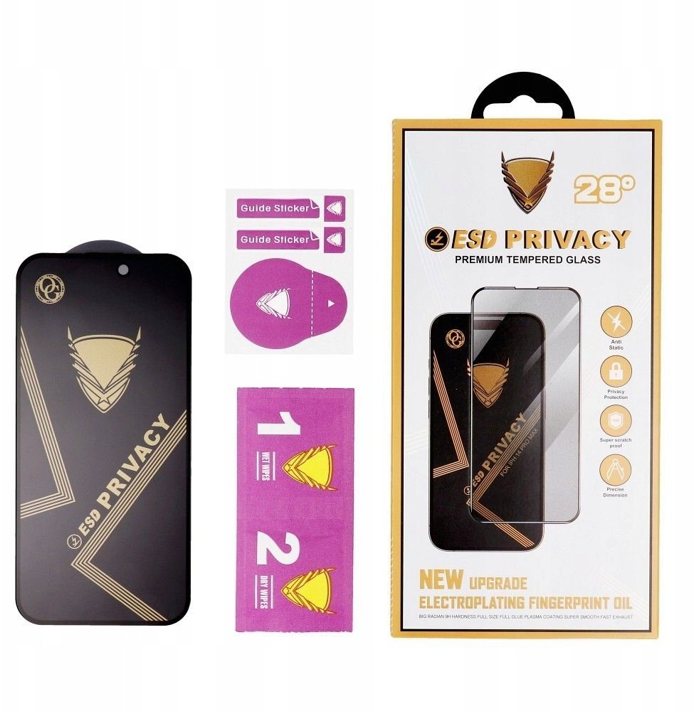 Szkło Hartowane OG 6D Premium Privacy Glass - do Xiaomi 15T / 15T Pro czarny