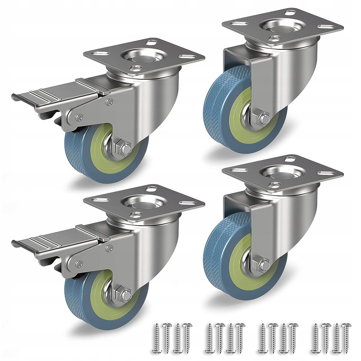 4X KÓŁKA TRANSPORTOWE KOŁA 50MM 200KG Z HAMULCEM