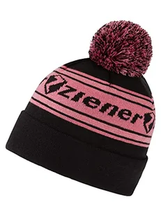 Ziener Damska/męska czapka z pomponem IBUNKI z dzianiny, ciepła, różowa, rozmiar uniwersalny - Czapki damskie - miniaturka - grafika 1