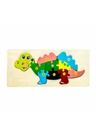 Puzzle - Puzzle drewniane kids z cyframi Dinozaur - miniaturka - grafika 1
