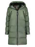 Kurtki damskie - Geographical Norway Parka "Adrianna" w kolorze zielonym - miniaturka - grafika 1