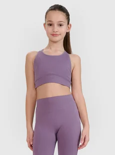 4F Stanik sportowy szybkoschnący dziewczęcy 4F JUNIOR x Anna Lewandowska - fioletowy 140/146 (9-11 lat) - Biustonosze dla dziewczynek 4F Stanik sportowy szybkoschnący dziewczęcy 4F JUNIOR x Anna Lewandowska - fioletowy 140/146 (9-11 lat) - Biustonosze dla dziewczynek - miniaturka - grafika 1