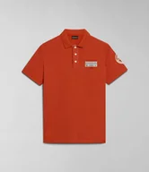 Koszulki męskie - polo uomo napapijri e-amundsen np0a4h6a a621 orange burnt - miniaturka - grafika 1