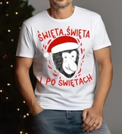 Koszulki męskie - Męska świąteczna koszulka na prezent pod choinkę - miniaturka - grafika 1