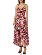 Sukienki - Morgan damska sukienka cienka ramiączka MI długa kreska RDOL różowa T38, Różowy, 36 - miniaturka - grafika 1