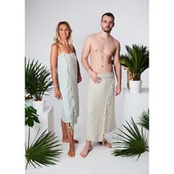 Ręczniki - Ręcznik hammam CHESS 100% naturalna bawełna YEYE Turkusowy - miniaturka - grafika 1