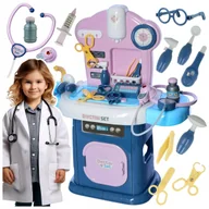 Zabawy w naśladowanie dorosłych - Zestaw Małego Lekarza 26el z Efektami Dźwiękowymi dla Dzieci, Na Prezent Z2072 - miniaturka - grafika 1