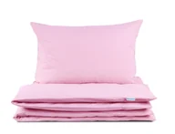 Pościel dla dzieci - Pościel dziecięca 100x160 bawełniana różowa z plecaczkiem - miniaturka - grafika 1