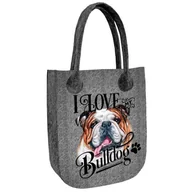Torebki damskie - Torba filcowa City love Bulldog - miniaturka - grafika 1