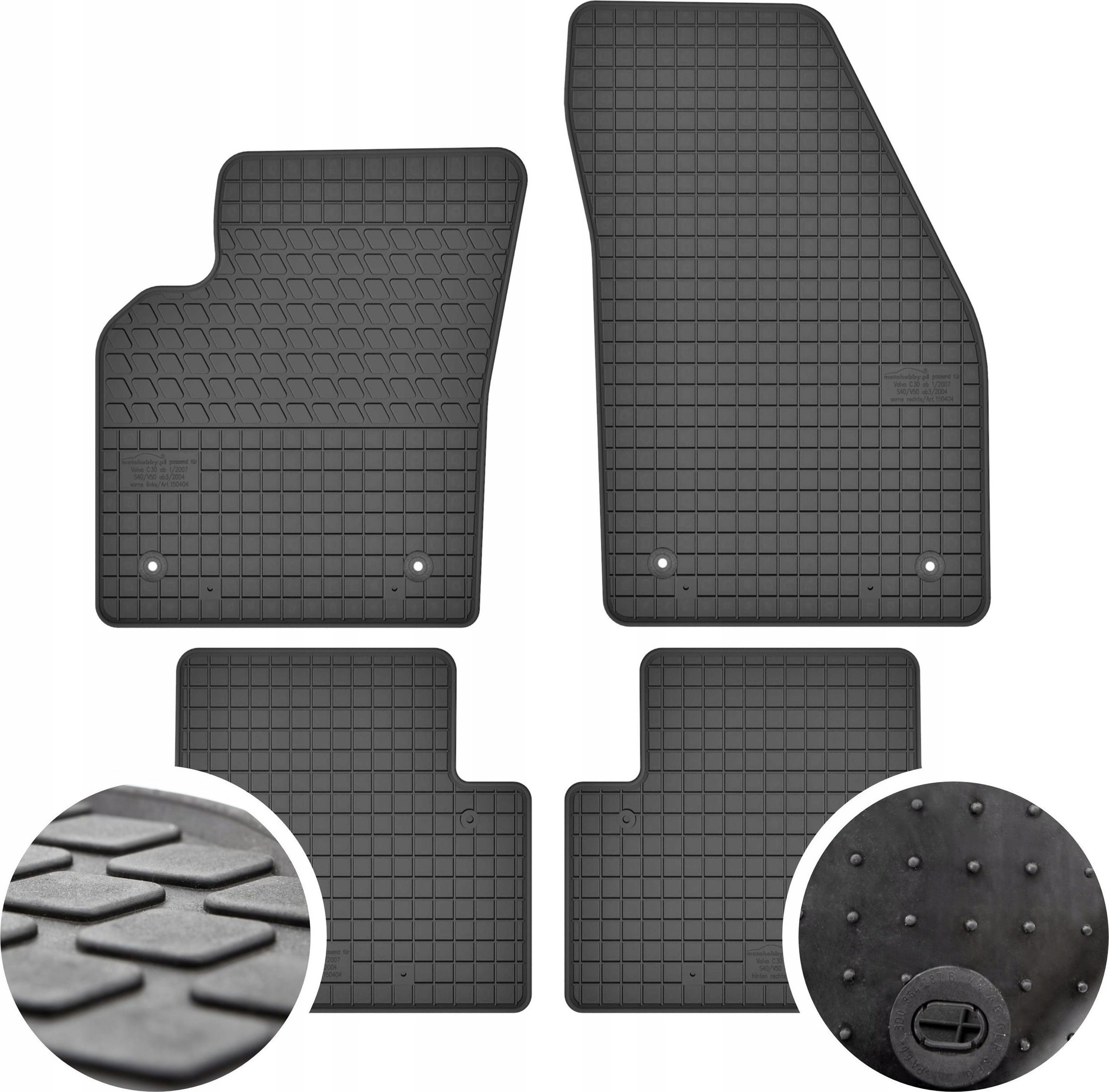 GeyerHosaja Dywaniki gumowe do Volvo S40 II/V50/C30