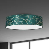 Lampy ścienne - Milagro Lampa sufitowa ZIGGY GREEN Gold/Bottle green 3xE27 MLP7579 - miniaturka - grafika 1