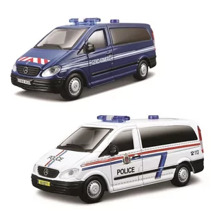 Bburago Mercedes Vito Policja różne rodzaje 1:50 - Samochody i pojazdy dla dzieci - miniaturka - grafika 1