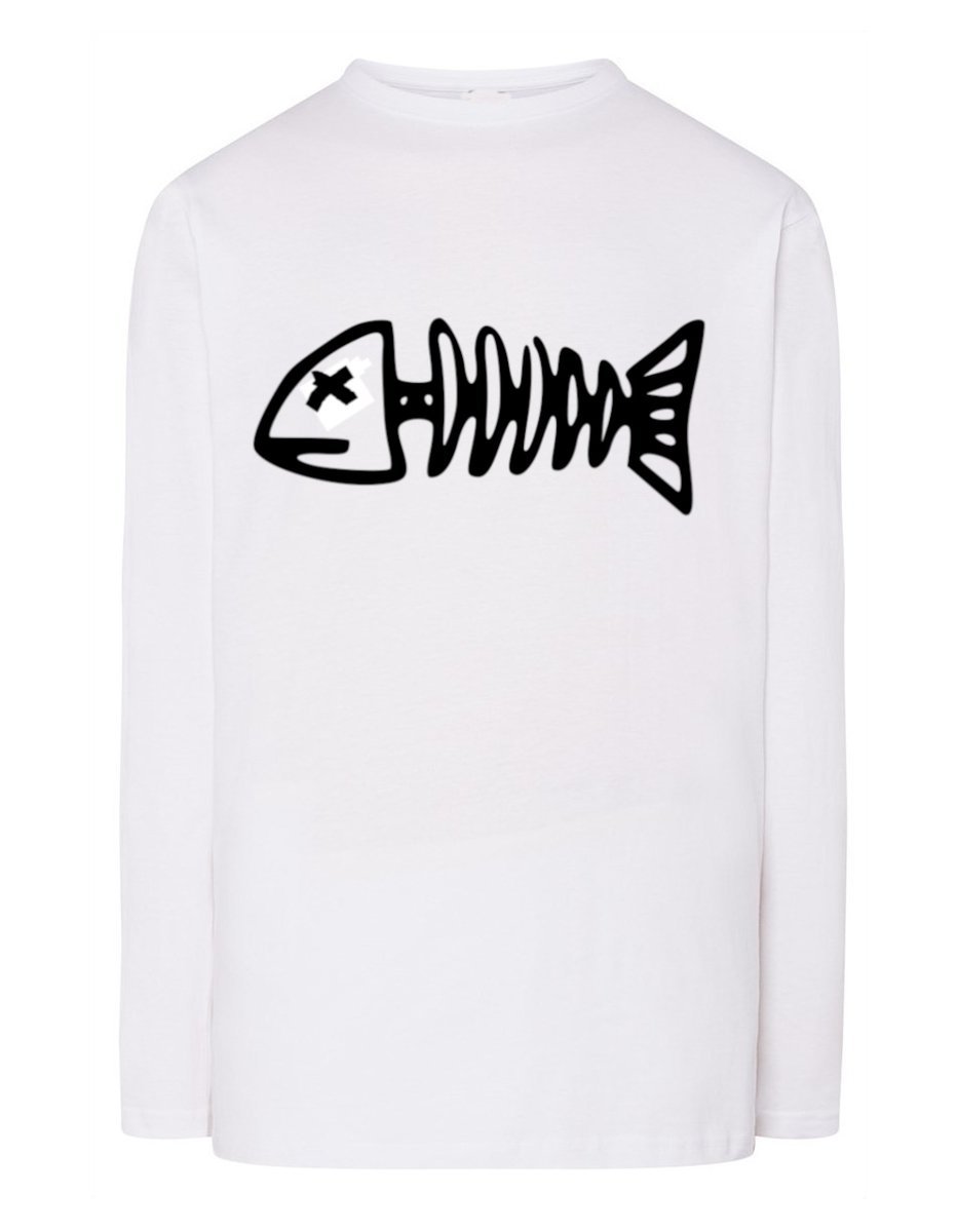 Longsleeve męski nadruk szkielet RYBA r.XXL