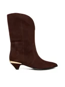 Botki damskie - LOVE MOSCHINO Botki JA24363G0NJA0313 Brązowy - miniaturka - grafika 1