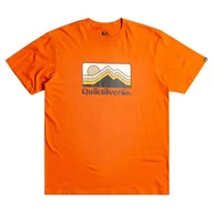Koszulki męskie - Quiksilver Koszulka z krótkim rękawem męska QS Gradient Mountains SS S brązowa - miniaturka - grafika 1