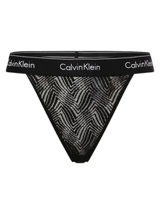 Calvin Klein Stringi Kobiety Sztuczne włókno czarny jednolity, S - Majtki damskie - miniaturka - grafika 1