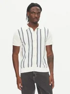 Swetry męskie - Lindbergh Kardigan 30-804062 Biały Relaxed Fit - miniaturka - grafika 1