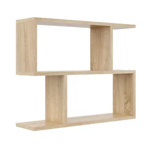Geometryczna półka wisząca, regał, 70x18x55 cm, dąb sonoma, mat - Półki do salonu - miniaturka - grafika 1