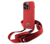 Etui i futerały do telefonów - Lacoste LCHCP14LSPVCR Hardcase Iconic Petit Pique Crossbody do iPhone 14 Pro Czerwony - miniaturka - grafika 1