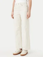 Spodnie damskie - Vero Moda Jeansy Tessa 10287303 Écru Wide Leg - miniaturka - grafika 1