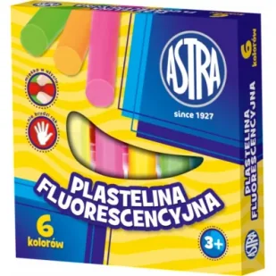Astra Plastelina 6 kolorów fluorescencyjna 83811906 3203 - Masy plastyczne - miniaturka - grafika 2
