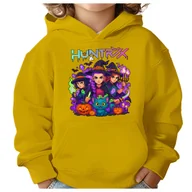 Bluzy dla dziewczynek - BLUZA DZIECIĘCA HUNTRIX HALLOWEEN 104 Z KAPTUREM BAWEŁNIANA JAKOŚĆ - miniaturka - grafika 1