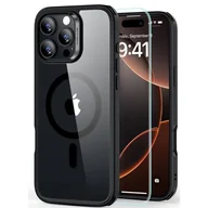 Etui i futerały do telefonów - Etui ESR Classic Hybrid HaloLock MagSafe + Tempered Glass do Apple iPhone 16 Pro Max Przezroczysto-czarny - miniaturka - grafika 1