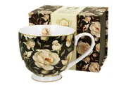 Kubki - Porcelanowy kubek na stopce English Roses Black 530 ml - miniaturka - grafika 1