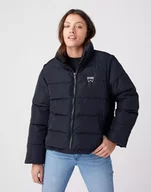 Kurtki damskie - Wrangler Short Puffer Damska Kurtka Przejściowa Black W4R9Yj100-Xl - miniaturka - grafika 1