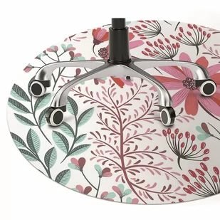 Mata na podłogę pod krzesło Kwiecisty wzór fi100 cm - Podnóżki, podpórki, podkładki - miniaturka - grafika 1