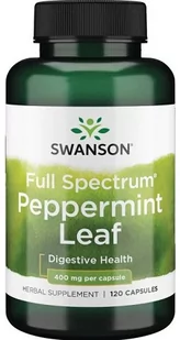 Swanson - Liść Mięty Pieprzowej, 400 mg, 120 vkaps - Suplementy naturalne - miniaturka - grafika 1