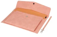 Teczki i aktówki - Antra Teczka A4 z kieszenią nubukowy różowy - miniaturka - grafika 1