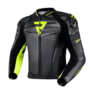 REBELHORN Vandal męska kurtka motocyklowa ze skóry bydlęcej, ochrona łokci i ramion, kamizelka softshell, wentylacja, elementy odblaskowe, 4 kieszenie - Odzież motocyklowa - miniaturka - grafika 1