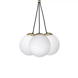 Milagro Loftowa LAMPA wisząca SPARTA MLP6499 okrągła OPRAWA szklany ZWIS kaskada biała złota MLP6499 - Lampy sufitowe - miniaturka - grafika 2