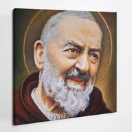 Ikony i obrazy sakralne - Święty Ojciec Pio - obraz polycanvas, 50x50 - miniaturka - grafika 1
