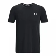 Koszulki sportowe męskie - Męska koszulka treningowa Under Armour UA Seamless Grid SS - czarna - UNDER ARMOUR - miniaturka - grafika 1