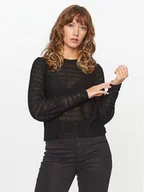 Bluzki damskie - Vero Moda Bluzka 10296715 Czarny Regular Fit - miniaturka - grafika 1