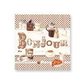 Folia, papier śniadaniowy, serwetki - Nuova R2S R2S Serwetki deserowe 20 szt R2S Napkins Bojnour 414 BONJ - miniaturka - grafika 1