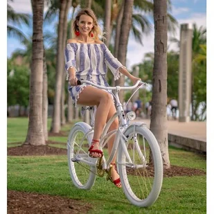 Plumbike La Donna 3B 26 cali Biało-złoty - Rowery - miniaturka - grafika 1