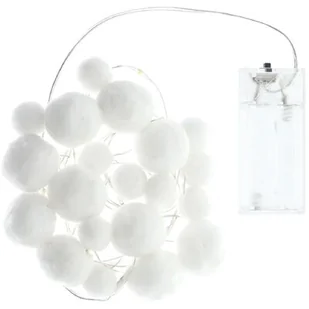 Łańcuch świąteczny z pomponami z diodą LED - Oświetlenie świąteczne - miniaturka - grafika 1