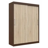 Szafy - Akord Fabryka mebli SZAFA PRZESUWNA 150cm CLP MONO WENGE/SONOMA OP0LSZAWENSONBL150CLP - miniaturka - grafika 1