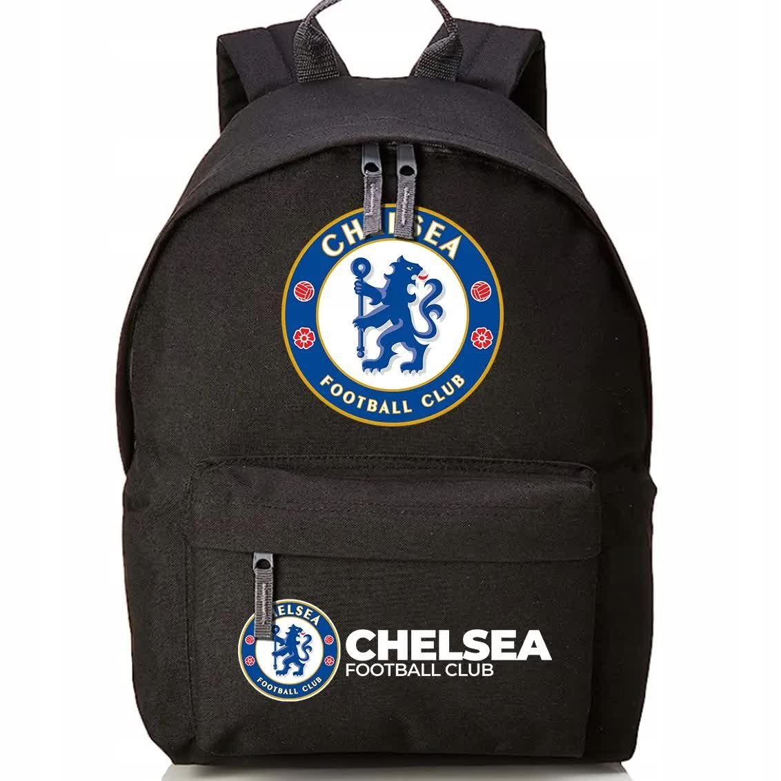 Plecak Szkolny Czarny CHELSEA FOOTBALL CLUB Kluby Piłkarskie Piłkarze Wzory