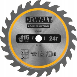 Dewalt DEWALT PIŁA TARCZ.115x25z ATB DREWNO Z GWOŹDZIAMI DO DCS571 - Akcesoria do elektronarzędzi - miniaturka - grafika 1