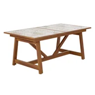 Stoły ogrodowe - Naterial Stół ogrodowy rozkładany Gaia 191,5-257x96cm aluminiowy brązowy - miniaturka - grafika 1