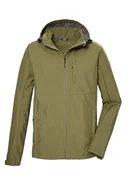 Kurtki męskie - killtec Męska kurtka softshellowa/kurtka outdoorowa z kapturem KOS 103 MN SFTSHLL JCKT, zielony mech, 3XL, 42814-000 - miniaturka - grafika 1