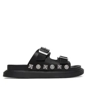 Klapki i japonki damskie - Klapki Just Cavalli 80RA3S92 ZPB91 Czarny - miniaturka - grafika 1